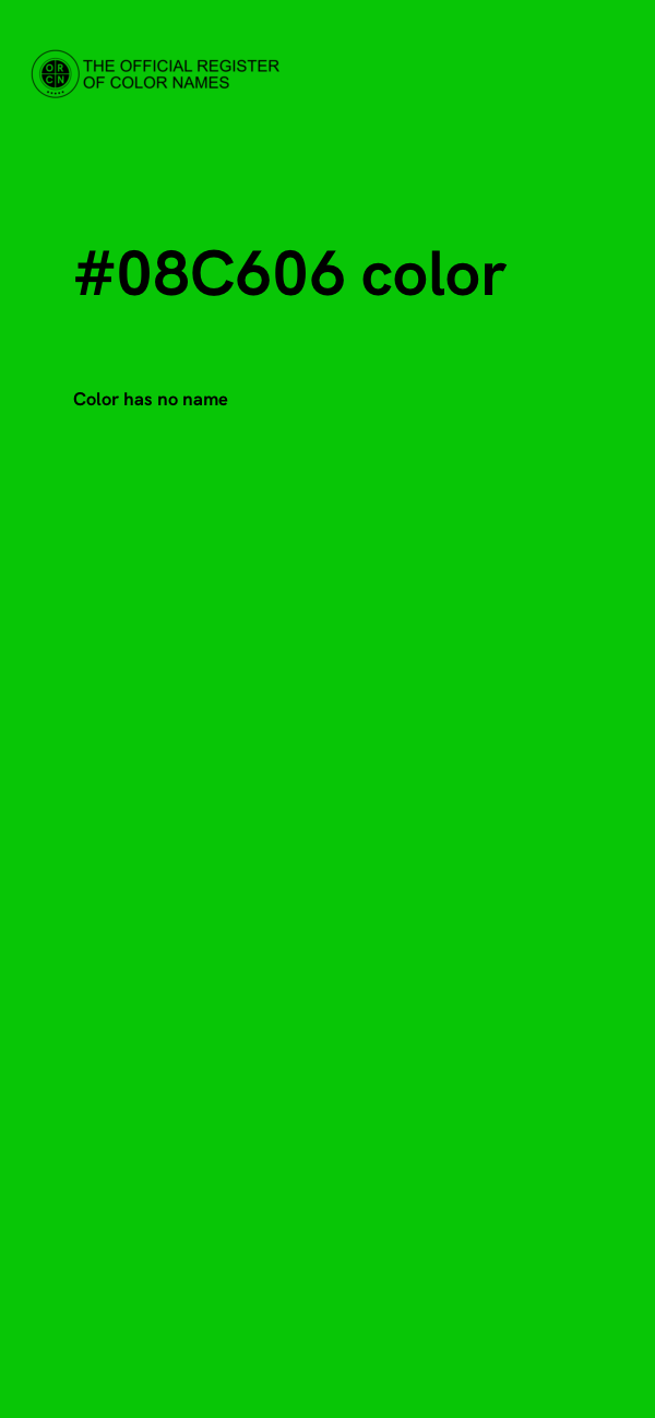 #08C606 color image