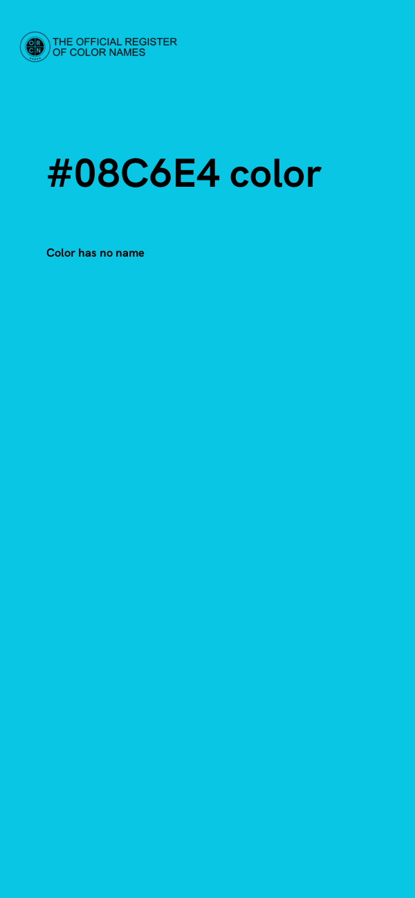 #08C6E4 color image