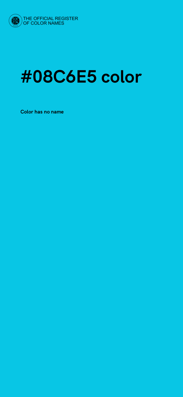 #08C6E5 color image