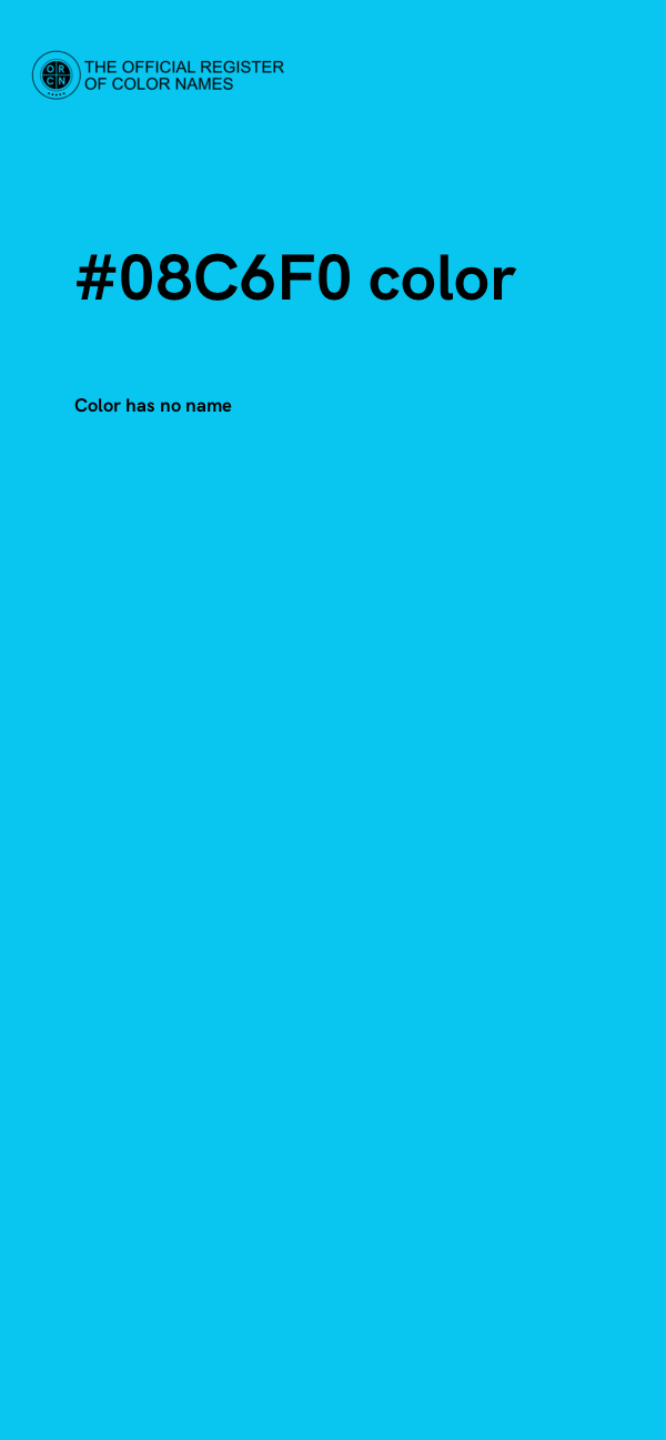 #08C6F0 color image