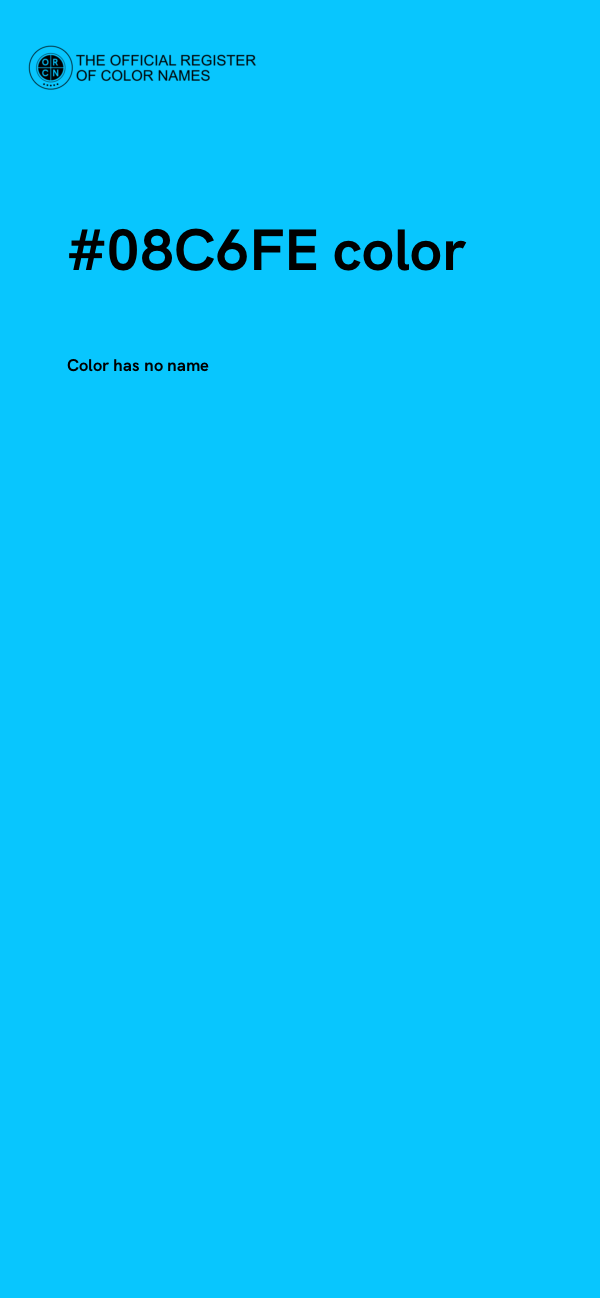 #08C6FE color image