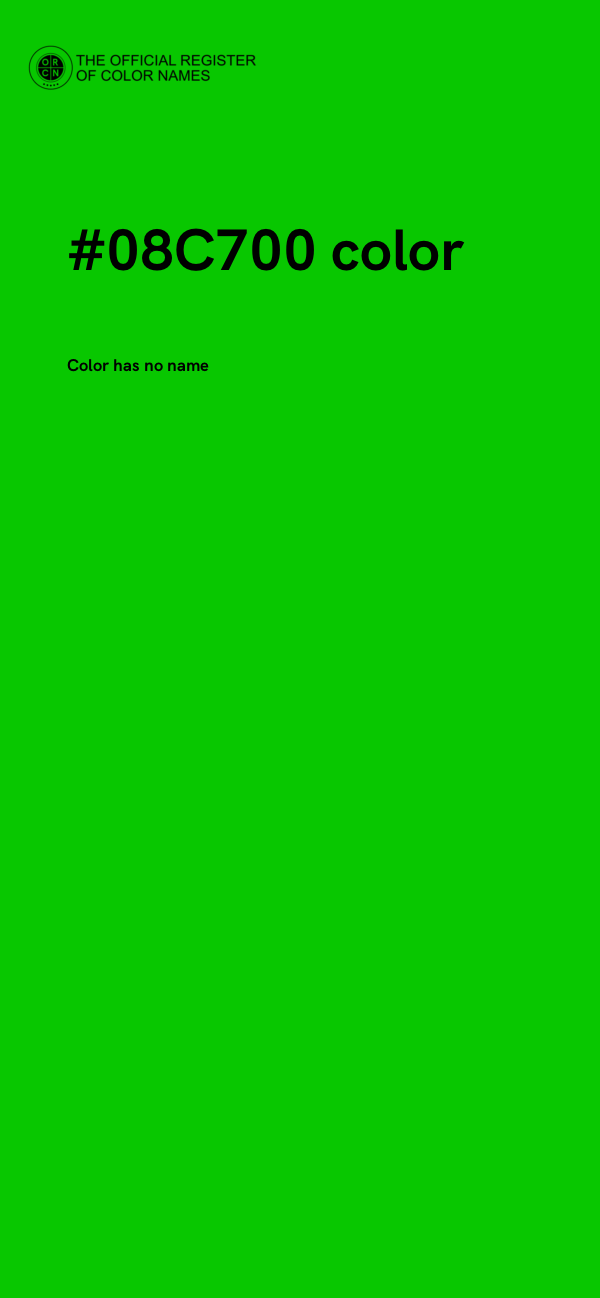 #08C700 color image
