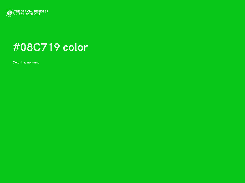 #08C719 color image