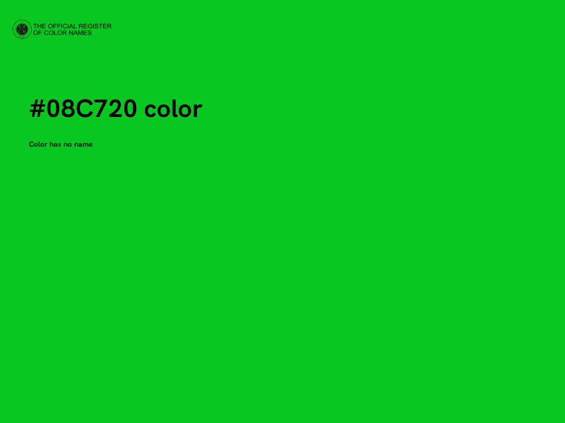 #08C720 color image