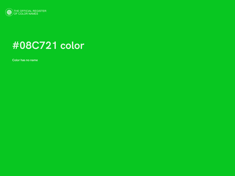 #08C721 color image