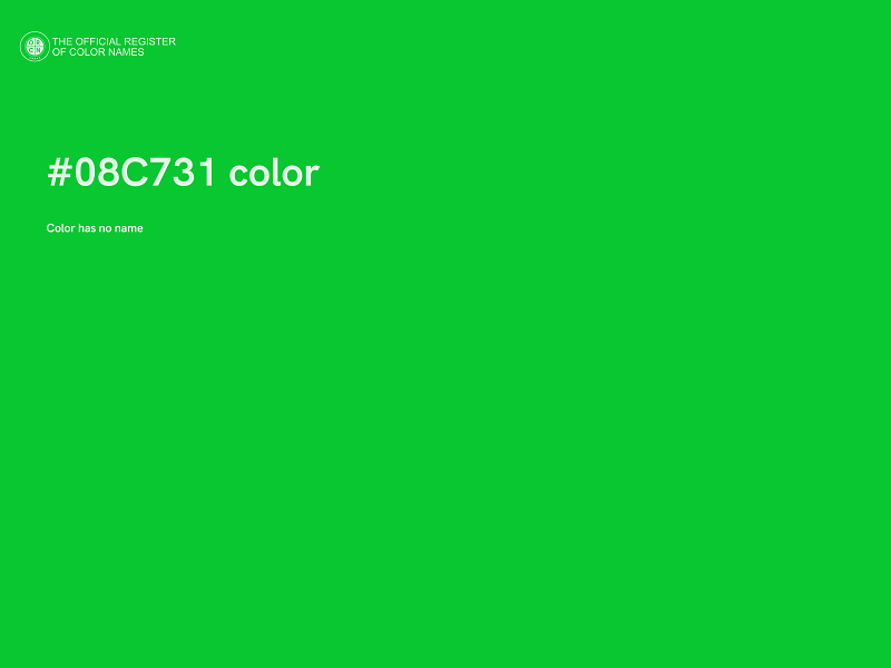 #08C731 color image