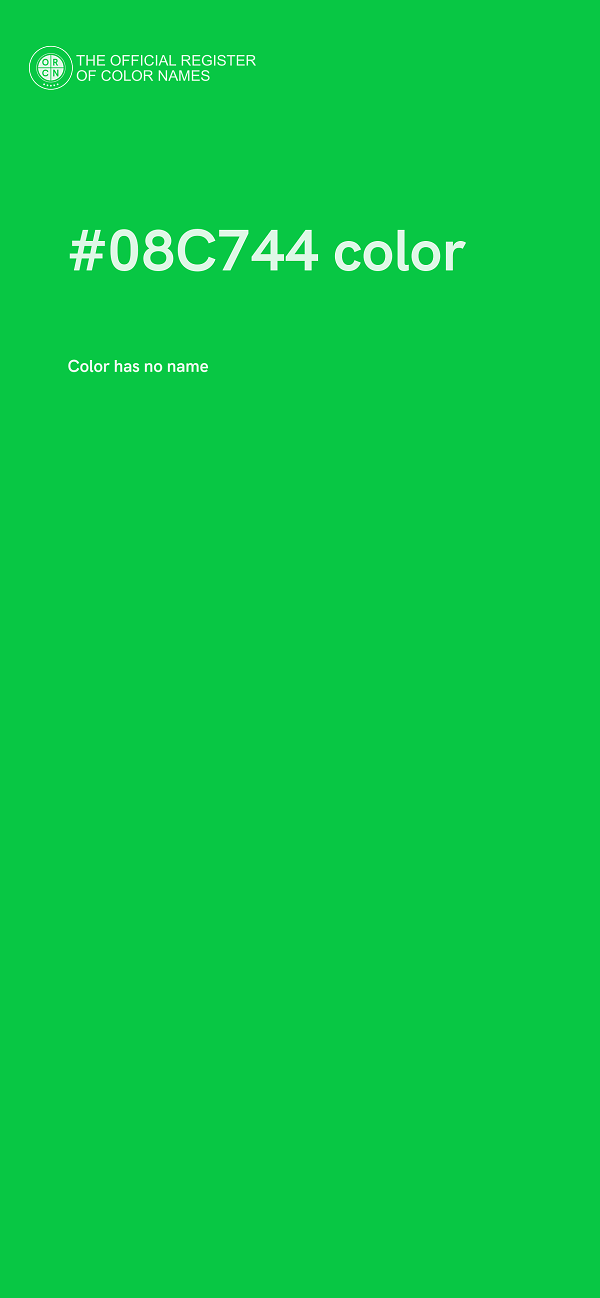 #08C744 color image