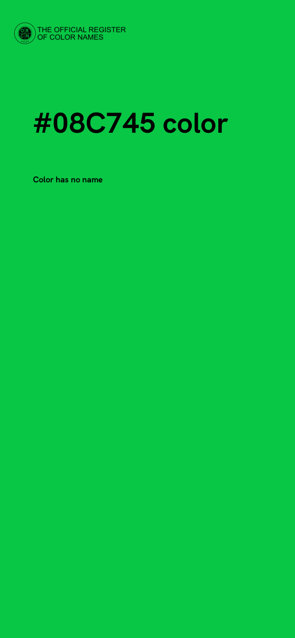 #08C745 color image