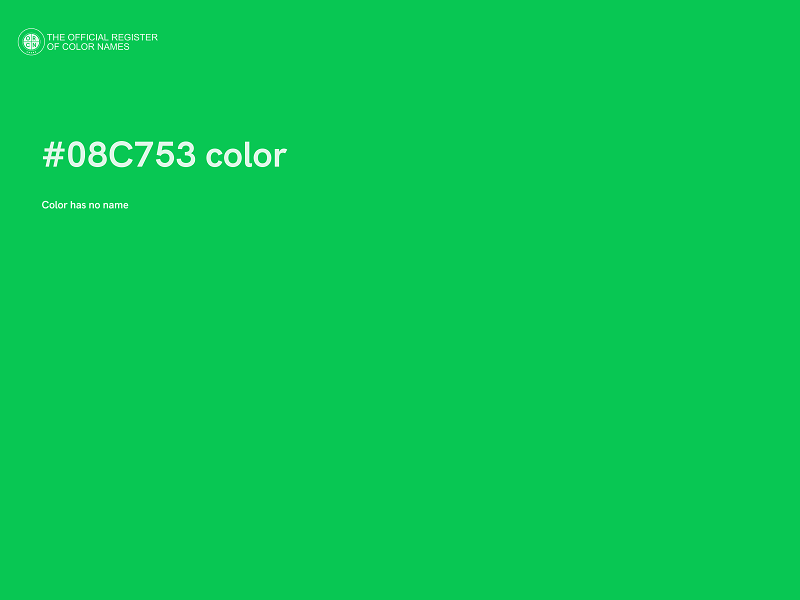 #08C753 color image