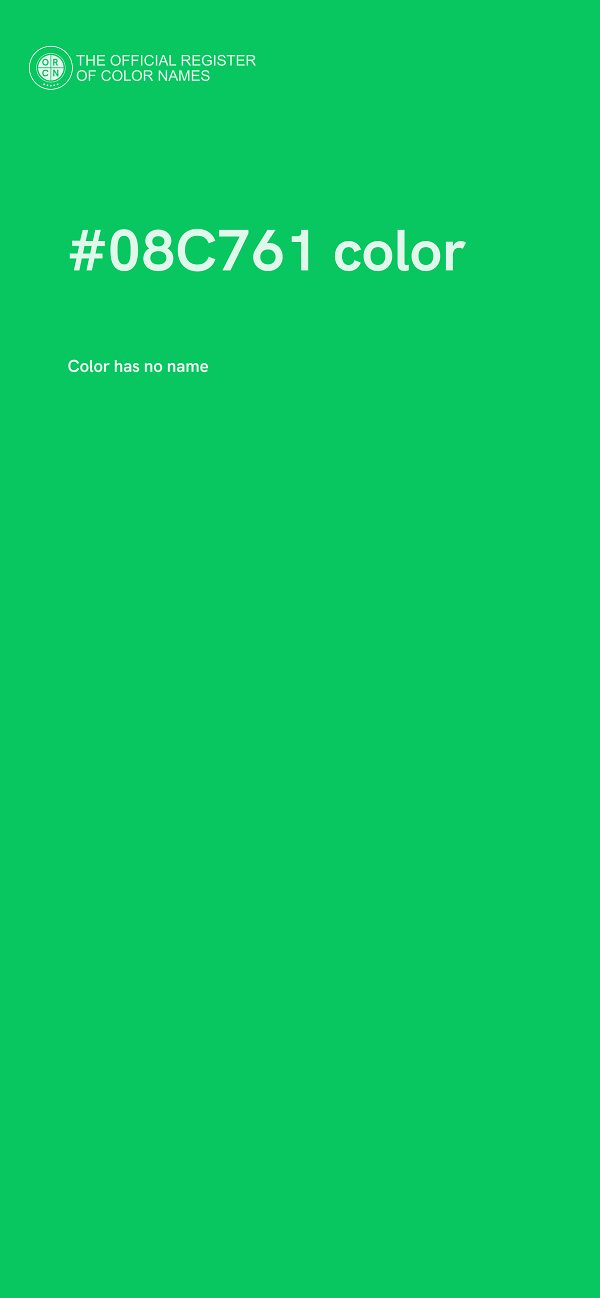 #08C761 color image