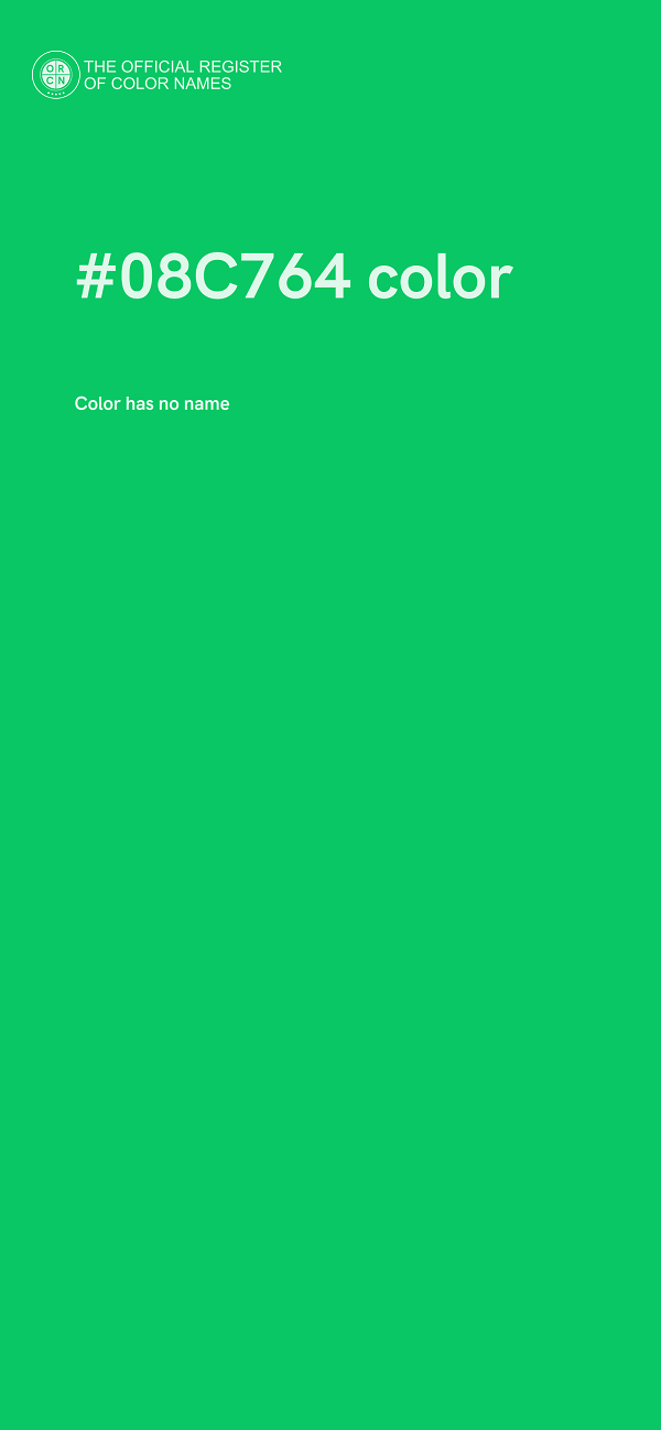 #08C764 color image