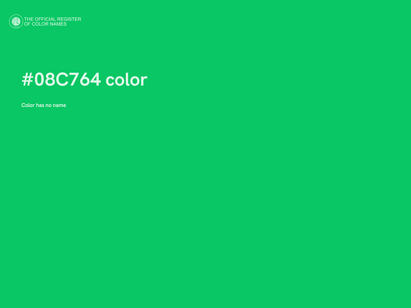 #08C764 color image