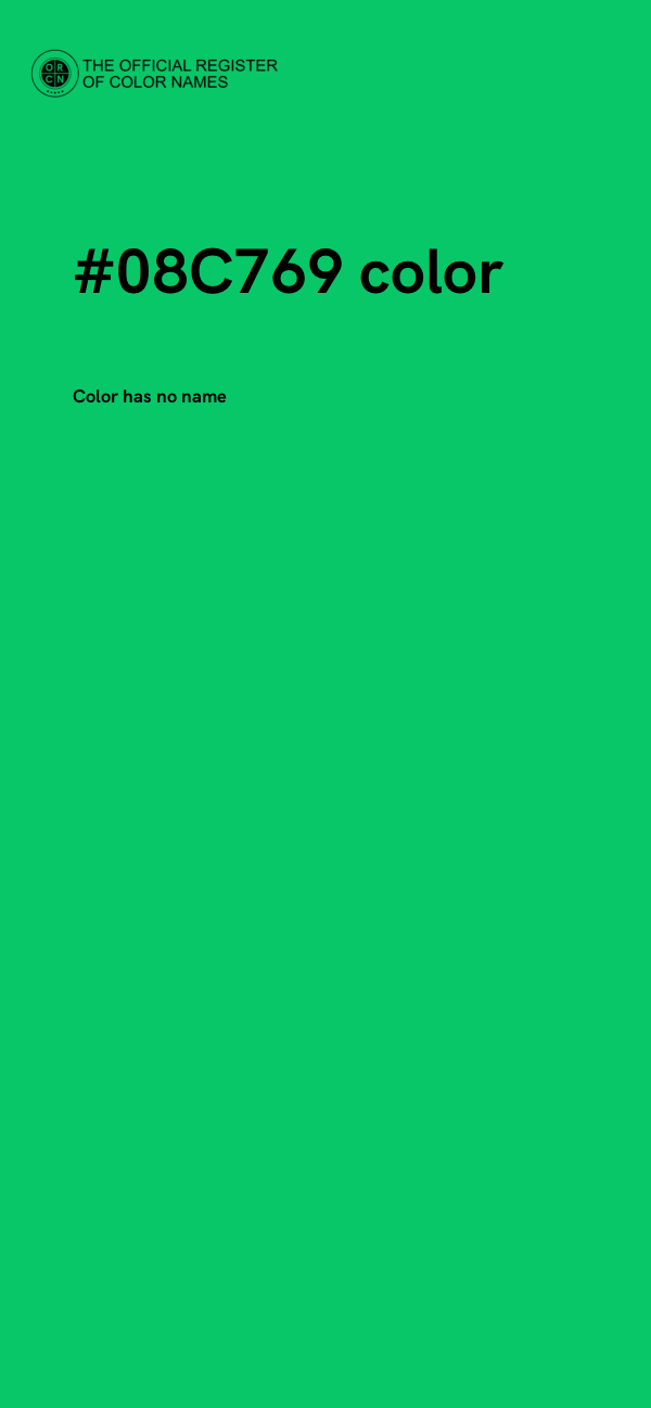#08C769 color image
