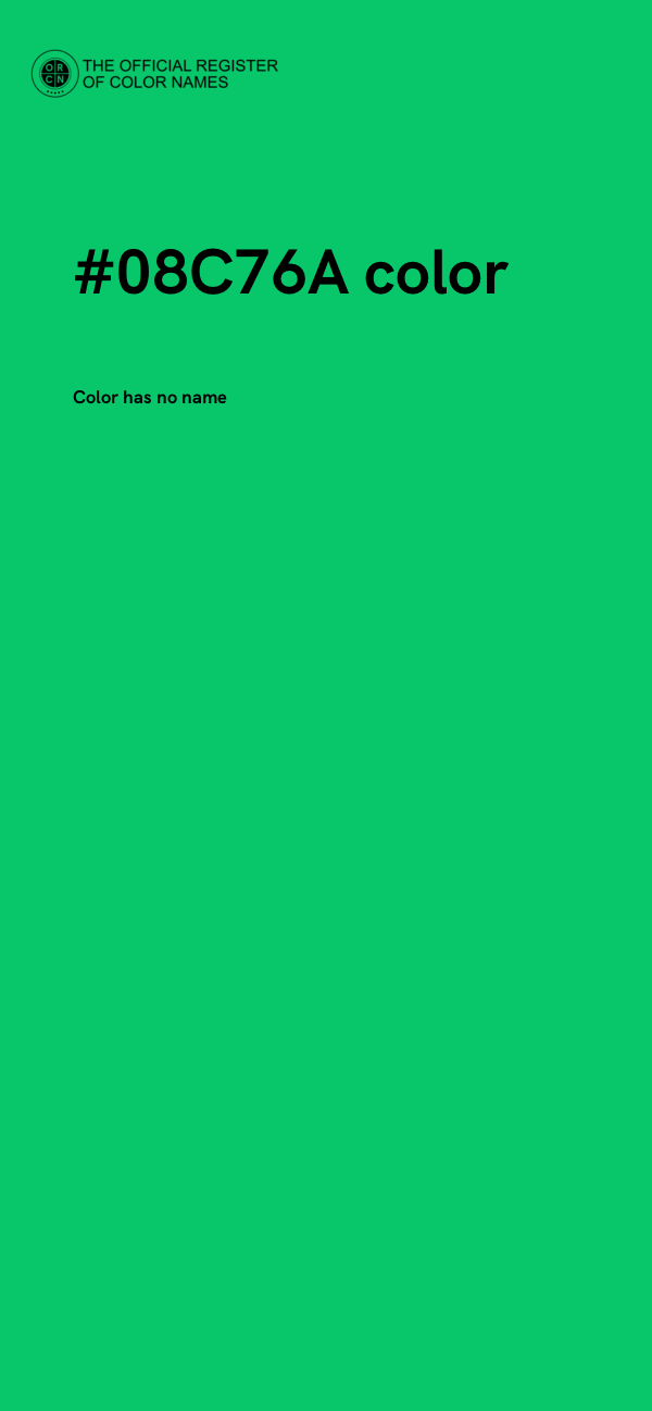 #08C76A color image