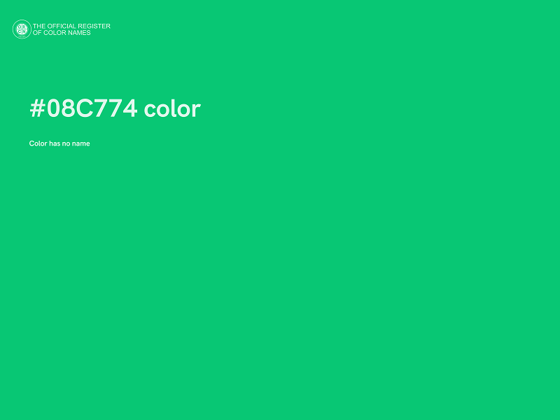 #08C774 color image