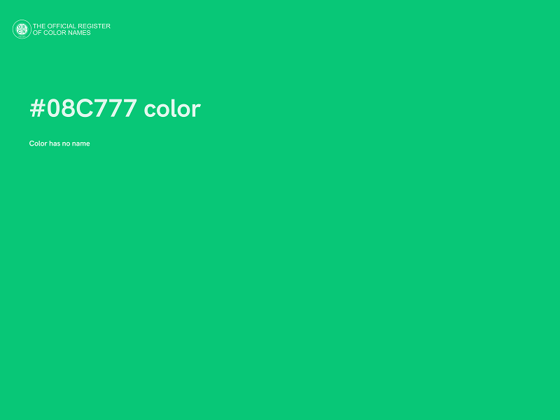 #08C777 color image