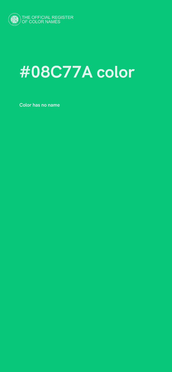 #08C77A color image