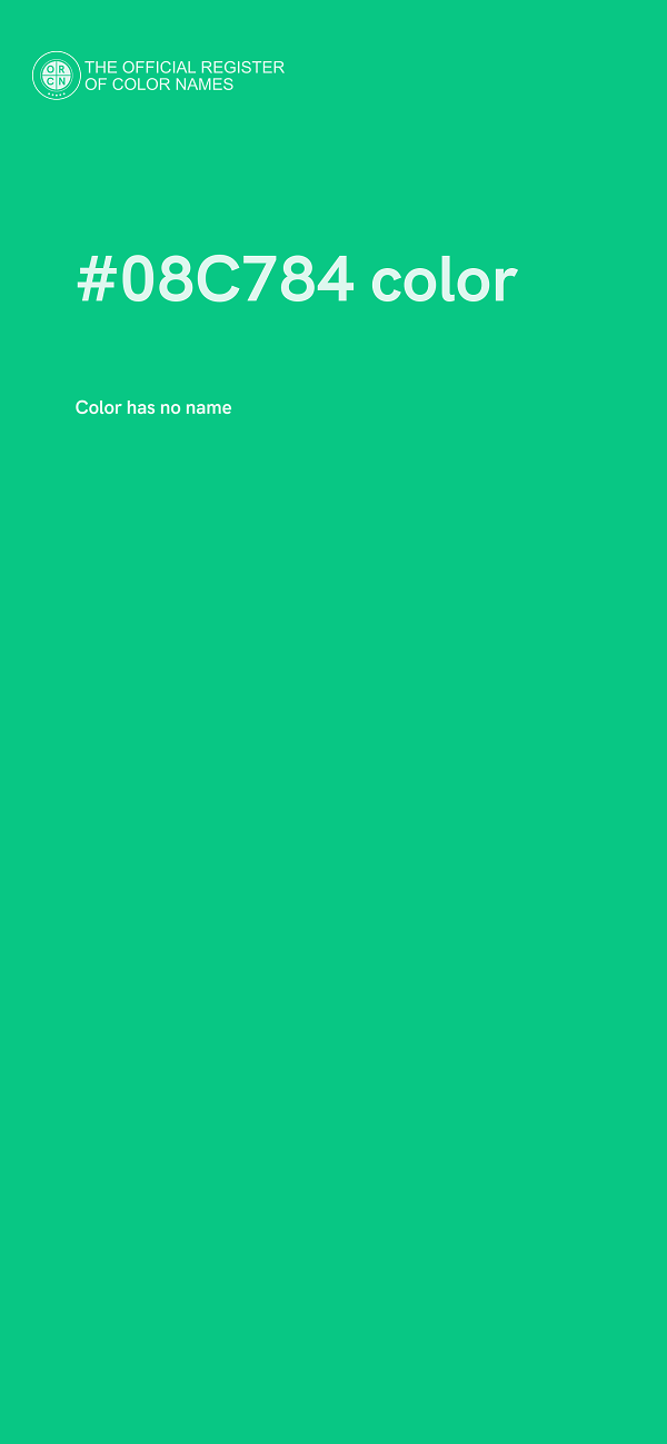 #08C784 color image