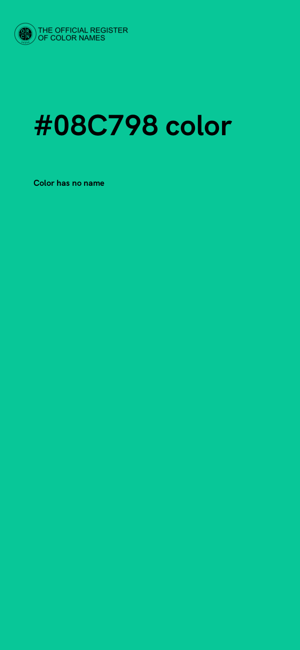 #08C798 color image