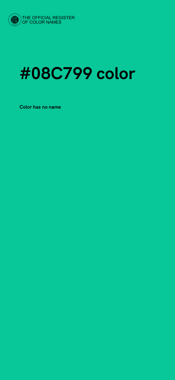 #08C799 color image