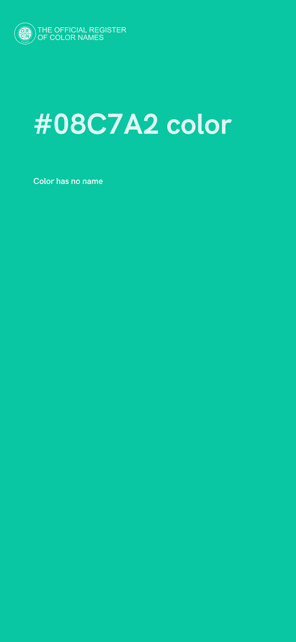 #08C7A2 color image