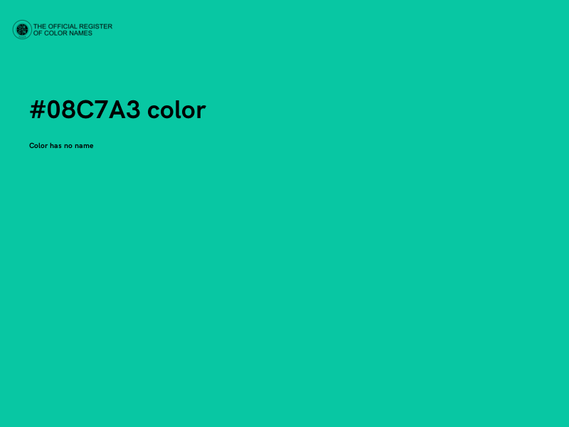 #08C7A3 color image