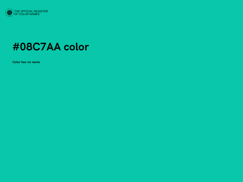 #08C7AA color image