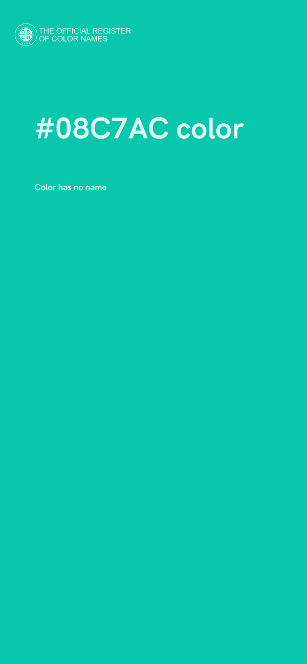 #08C7AC color image