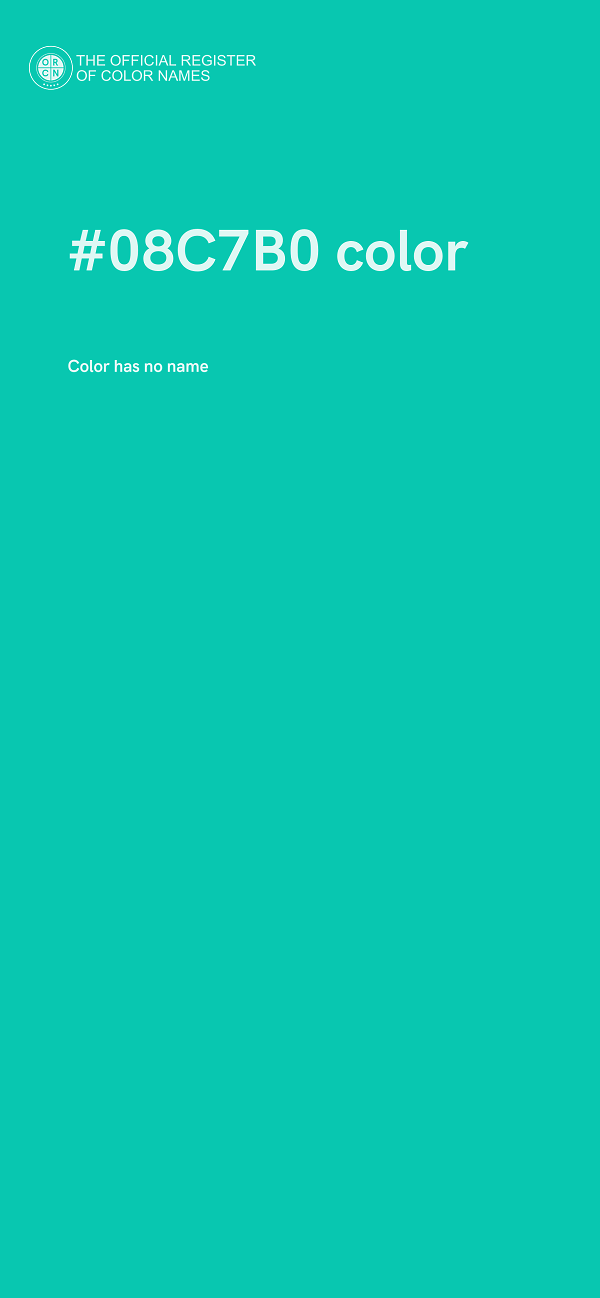 #08C7B0 color image