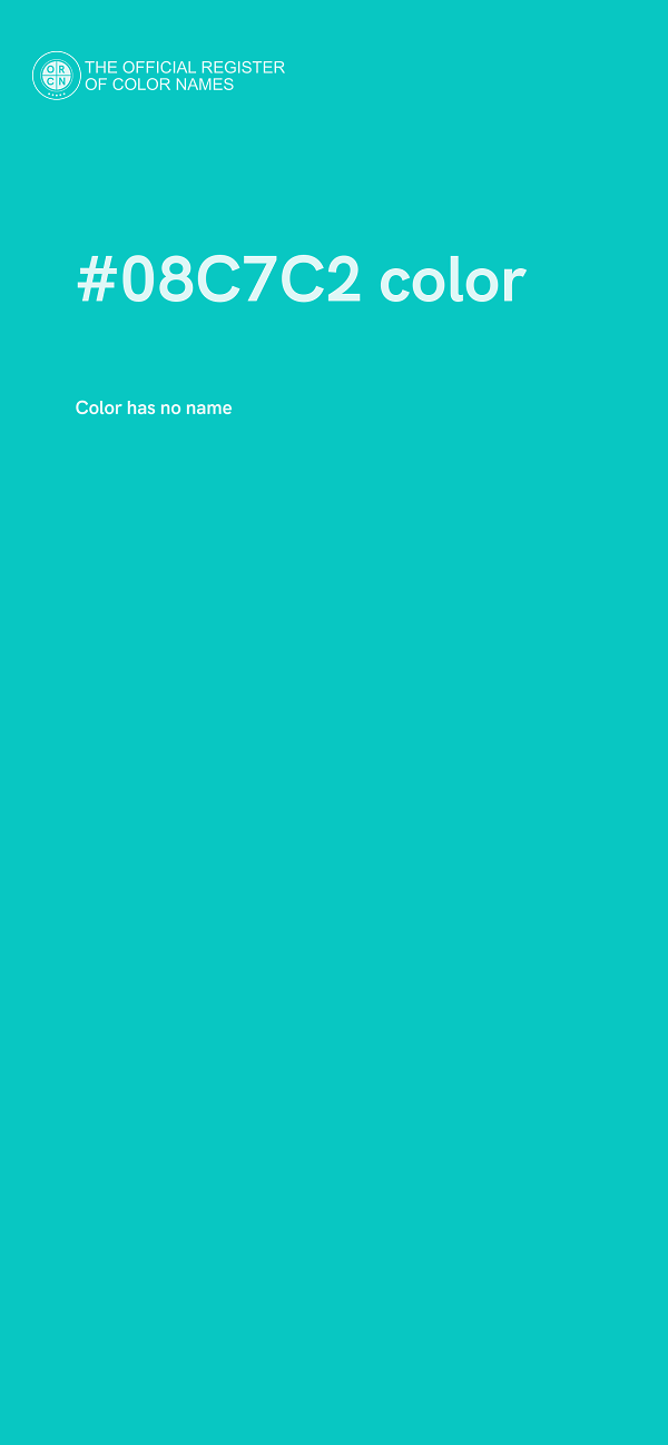 #08C7C2 color image