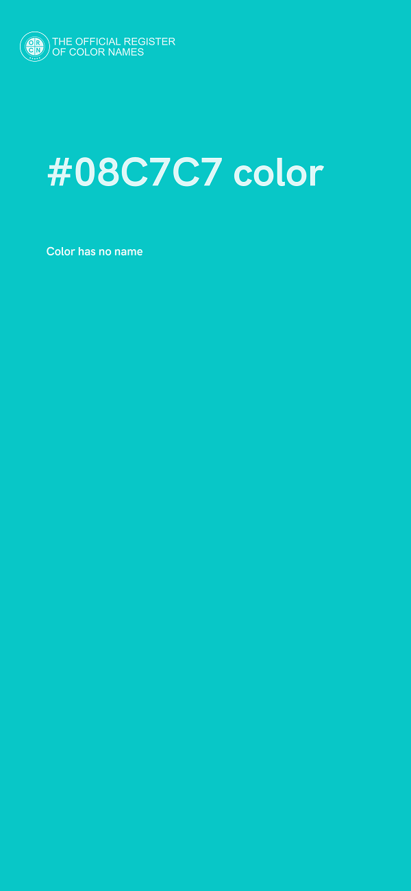 #08C7C7 color image