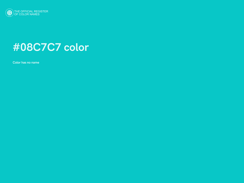 #08C7C7 color image