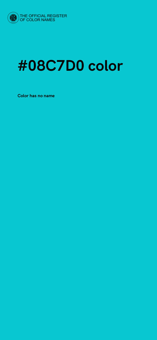 #08C7D0 color image