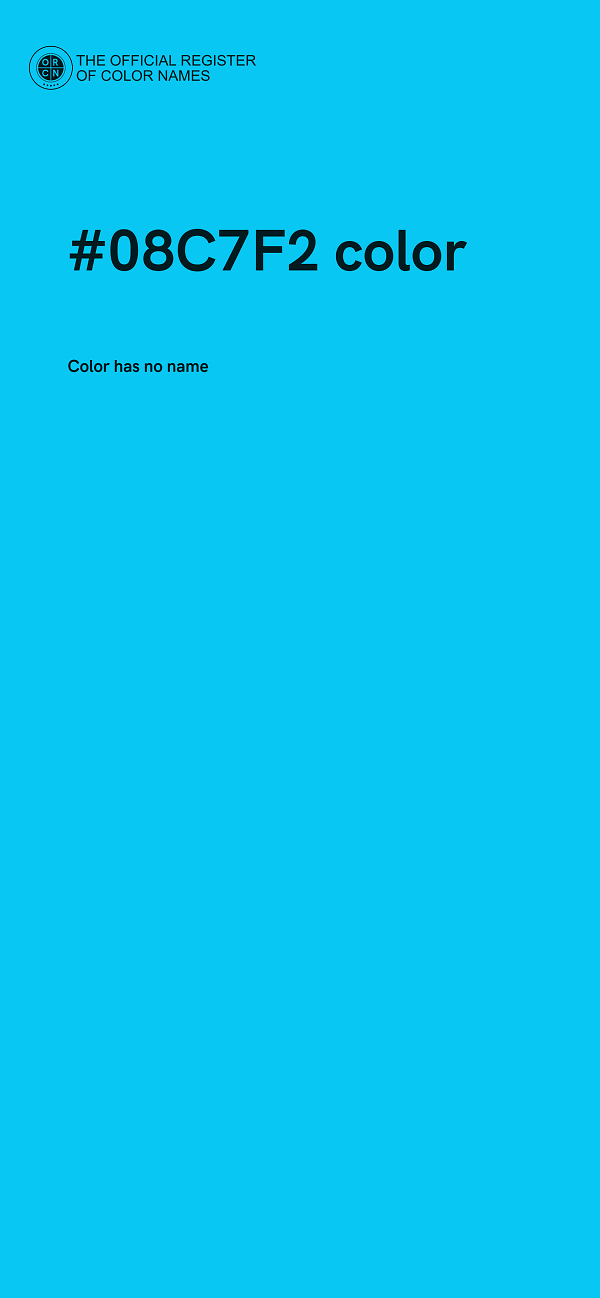 #08C7F2 color image