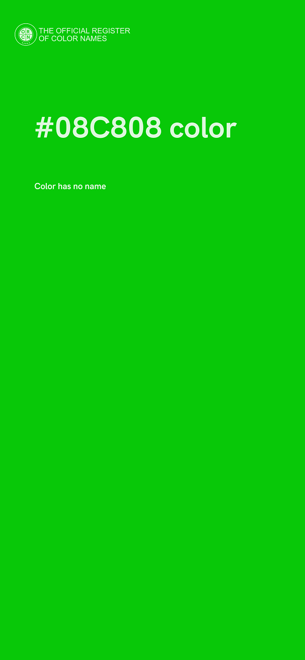 #08C808 color image