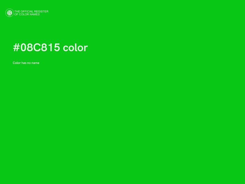 #08C815 color image