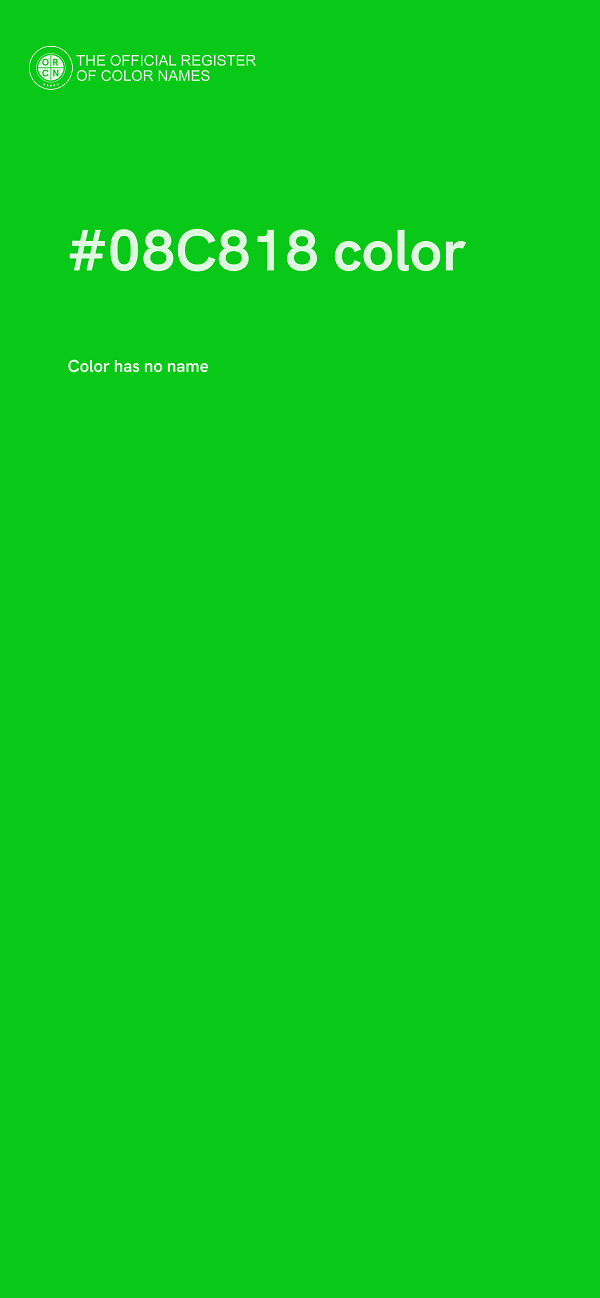 #08C818 color image