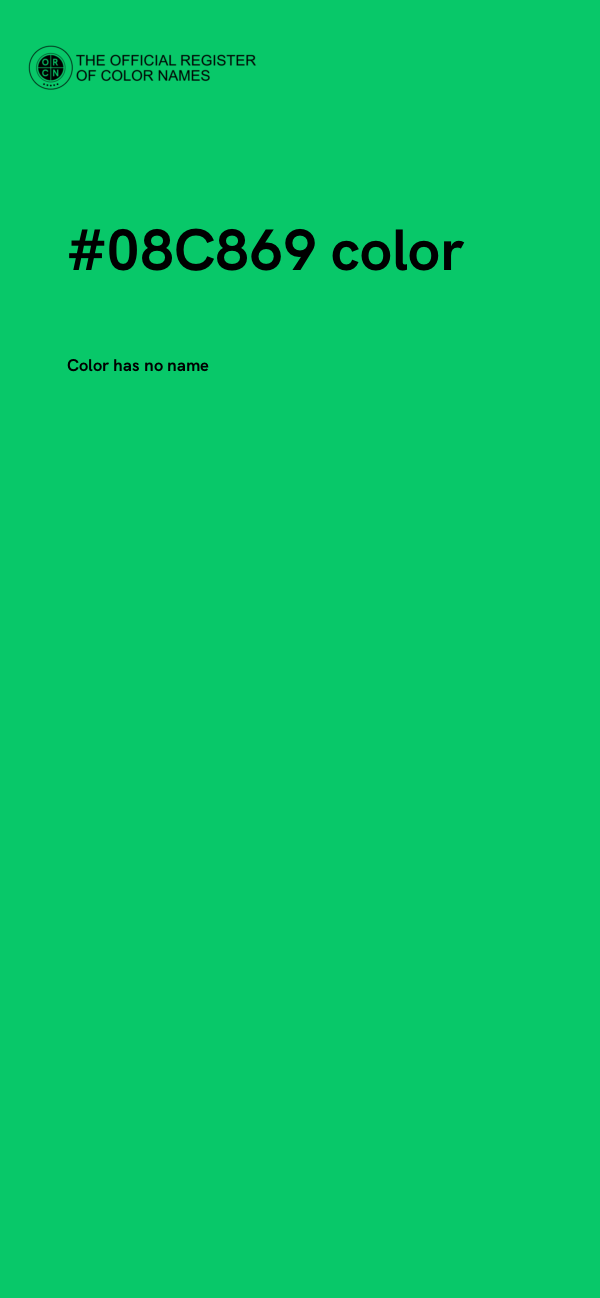 #08C869 color image