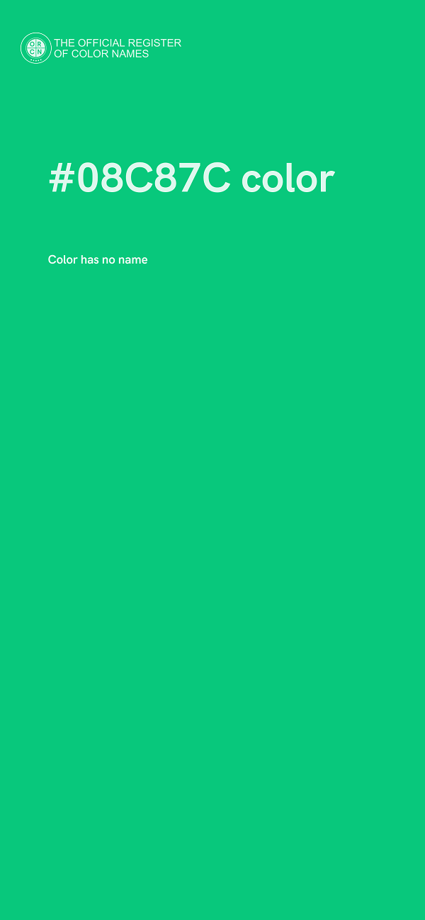 #08C87C color image