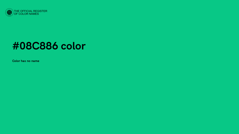 #08C886 color image