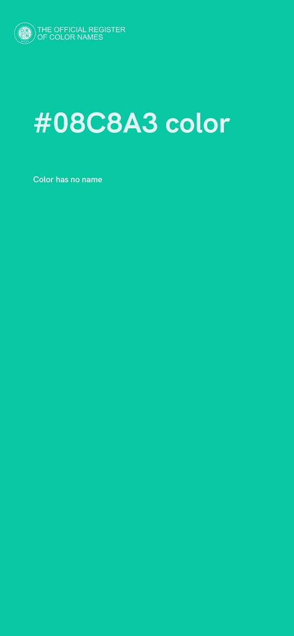 #08C8A3 color image