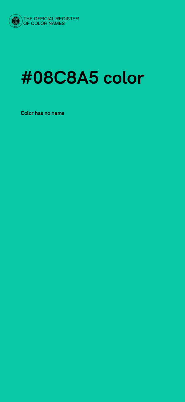 #08C8A5 color image