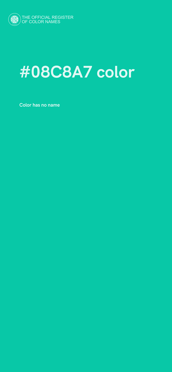 #08C8A7 color image
