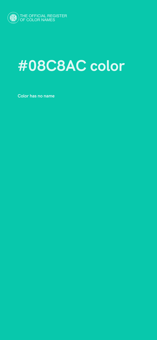 #08C8AC color image