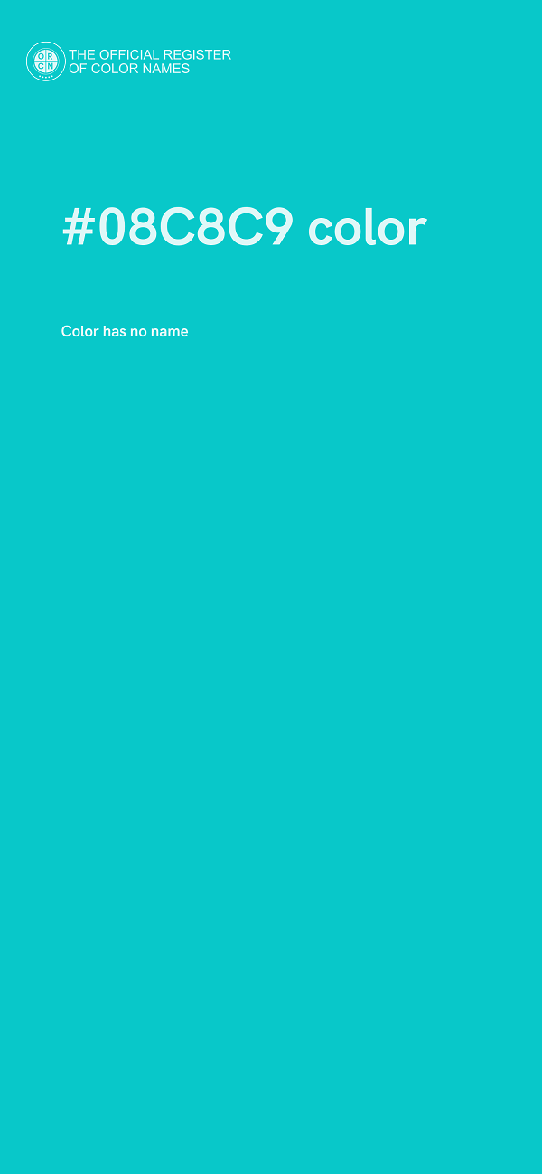 #08C8C9 color image