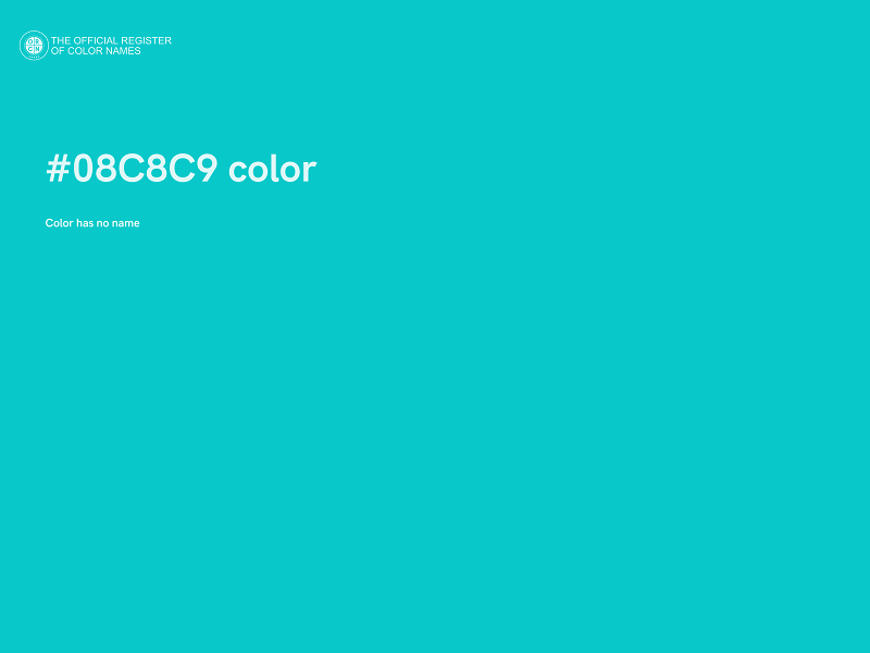 #08C8C9 color image