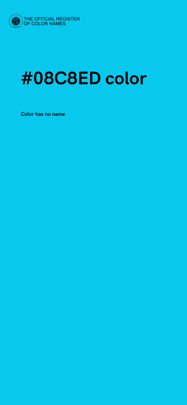 #08C8ED color image