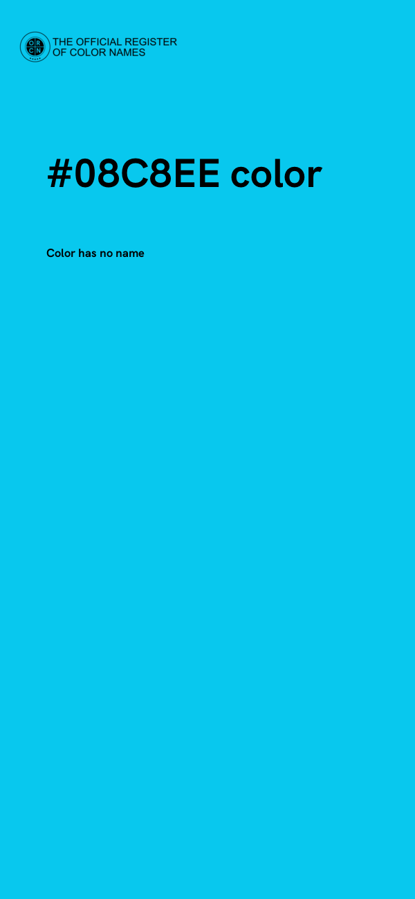 #08C8EE color image