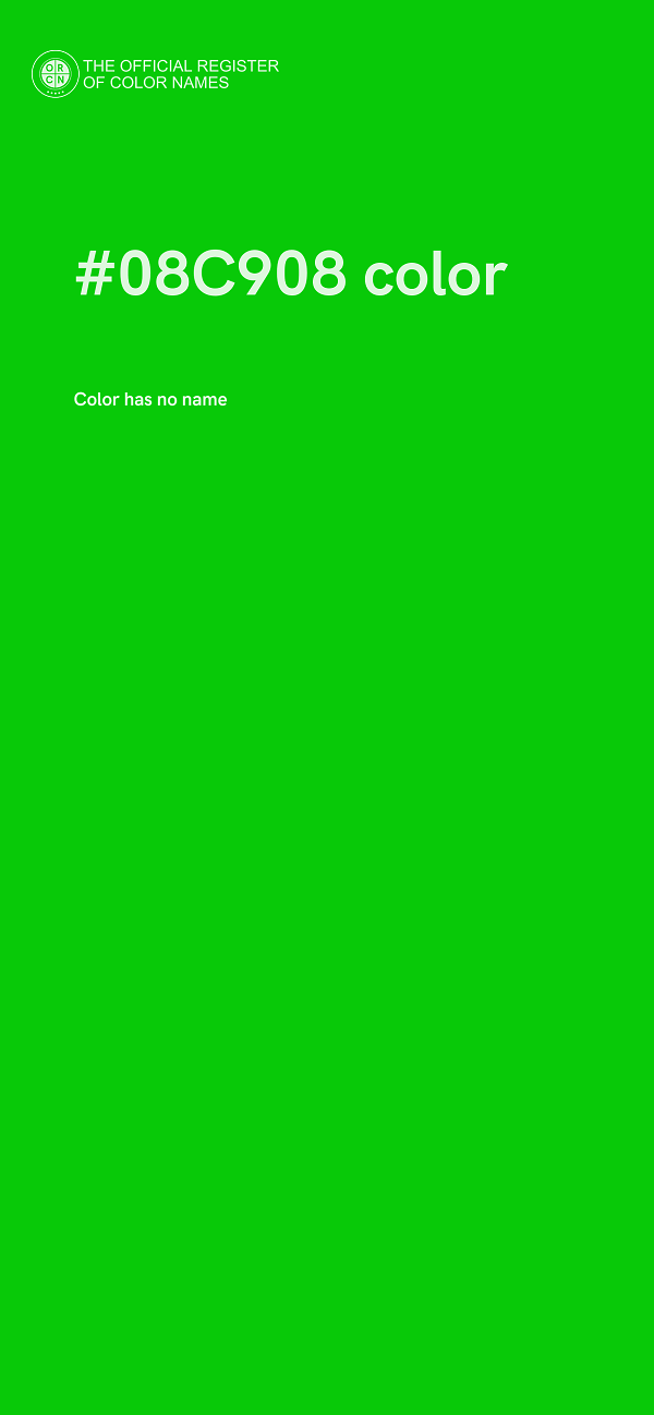 #08C908 color image