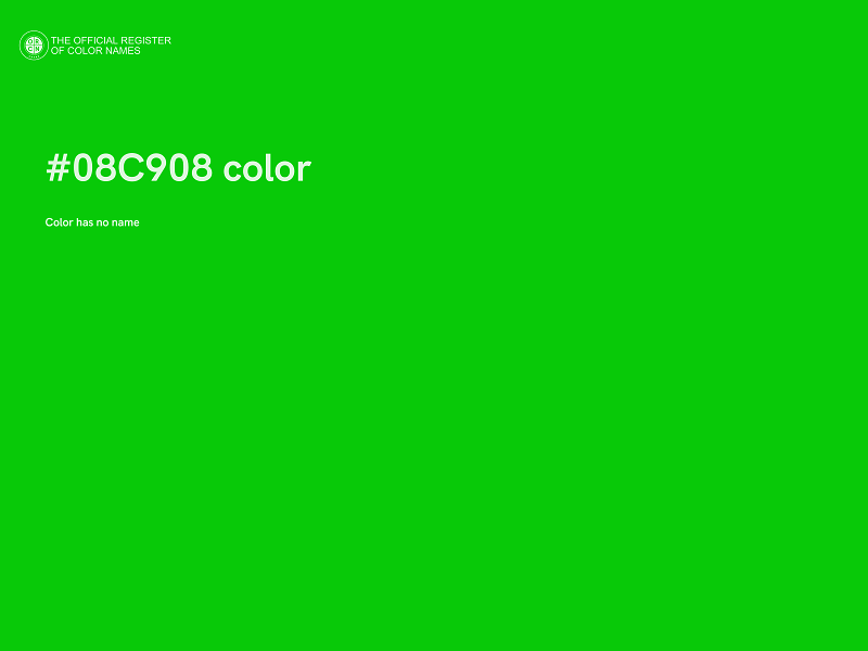#08C908 color image